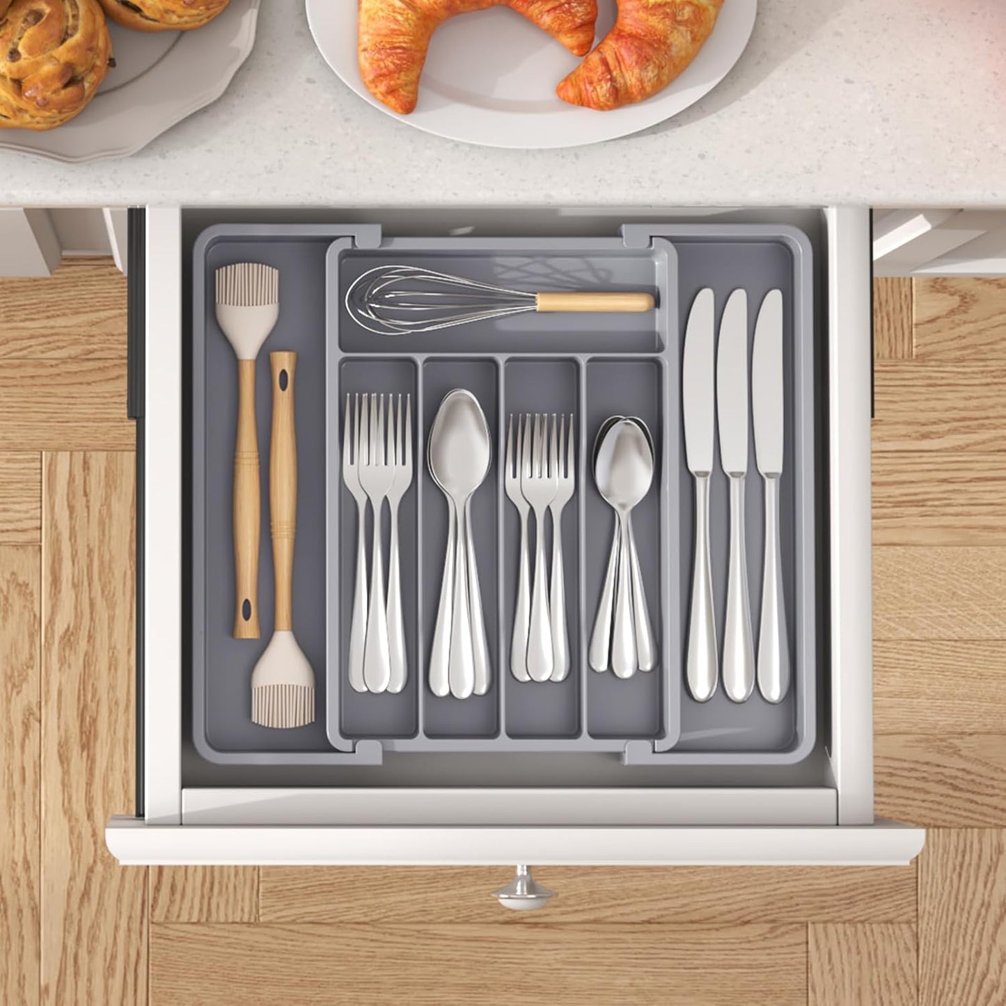 Space Saving Kitchen Drawer Organizer for Utensils - Pexav