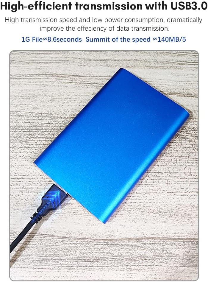 Compact 1TB USB 3.0 External Hard Drive with Fast Data Transfer