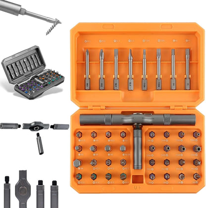 Compact 42-Piece Screwdriver Kit with Magnetic Handle