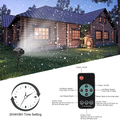 Winter Wonderland Snowflake LED Light Show Projector