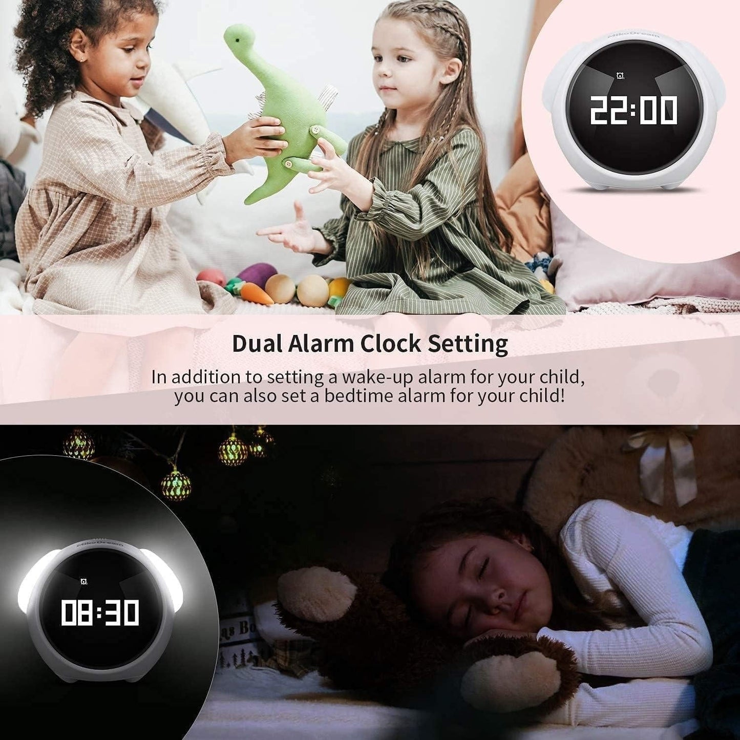 Smart Wake Up Clock With LED Light & Voice Assist