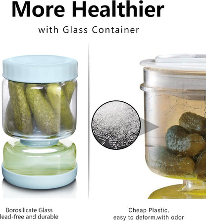 Clear Food Storage Pickle Keeper Jar