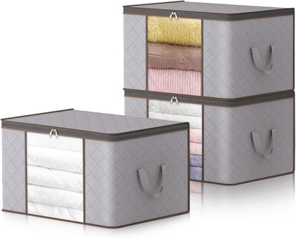 Collapsible Closet Storage Containers with Clear View Lids