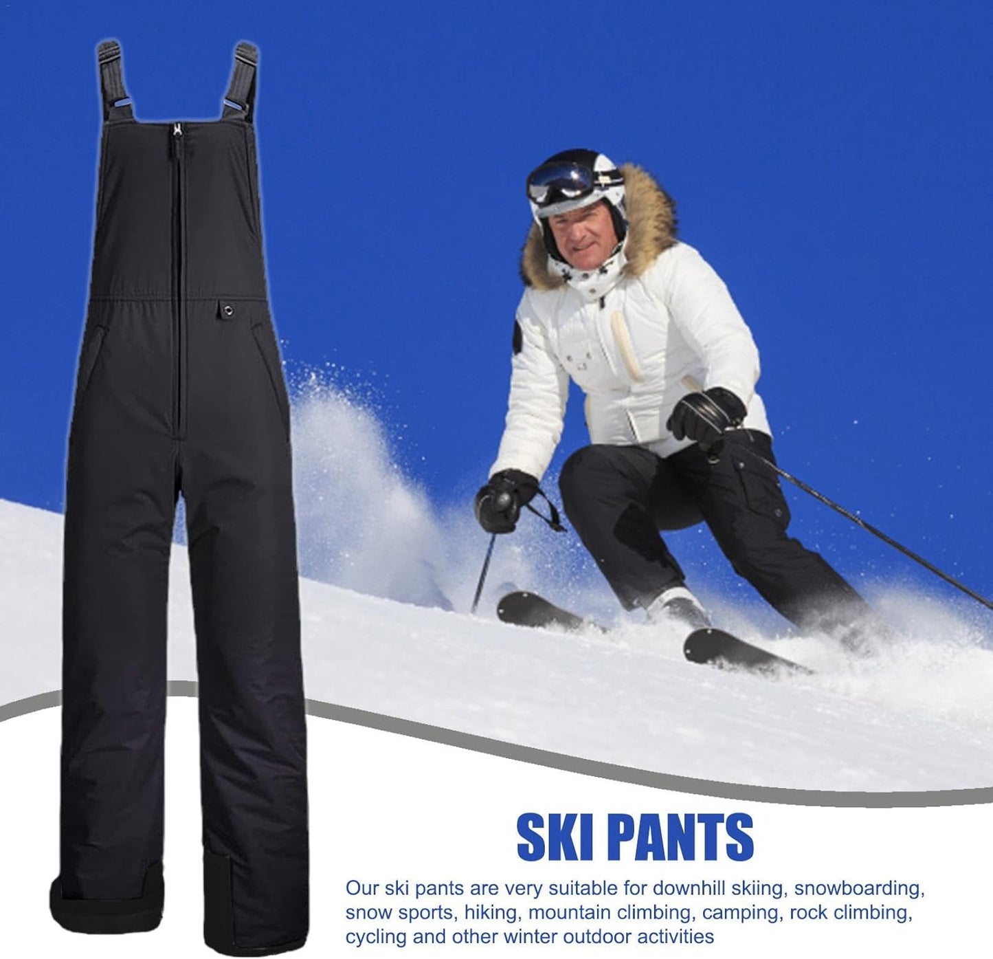 Warm Waterproof Snow Pants Bibs