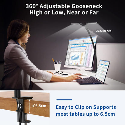 Flexible LED Desk Clamp Light with Adjustable Arm