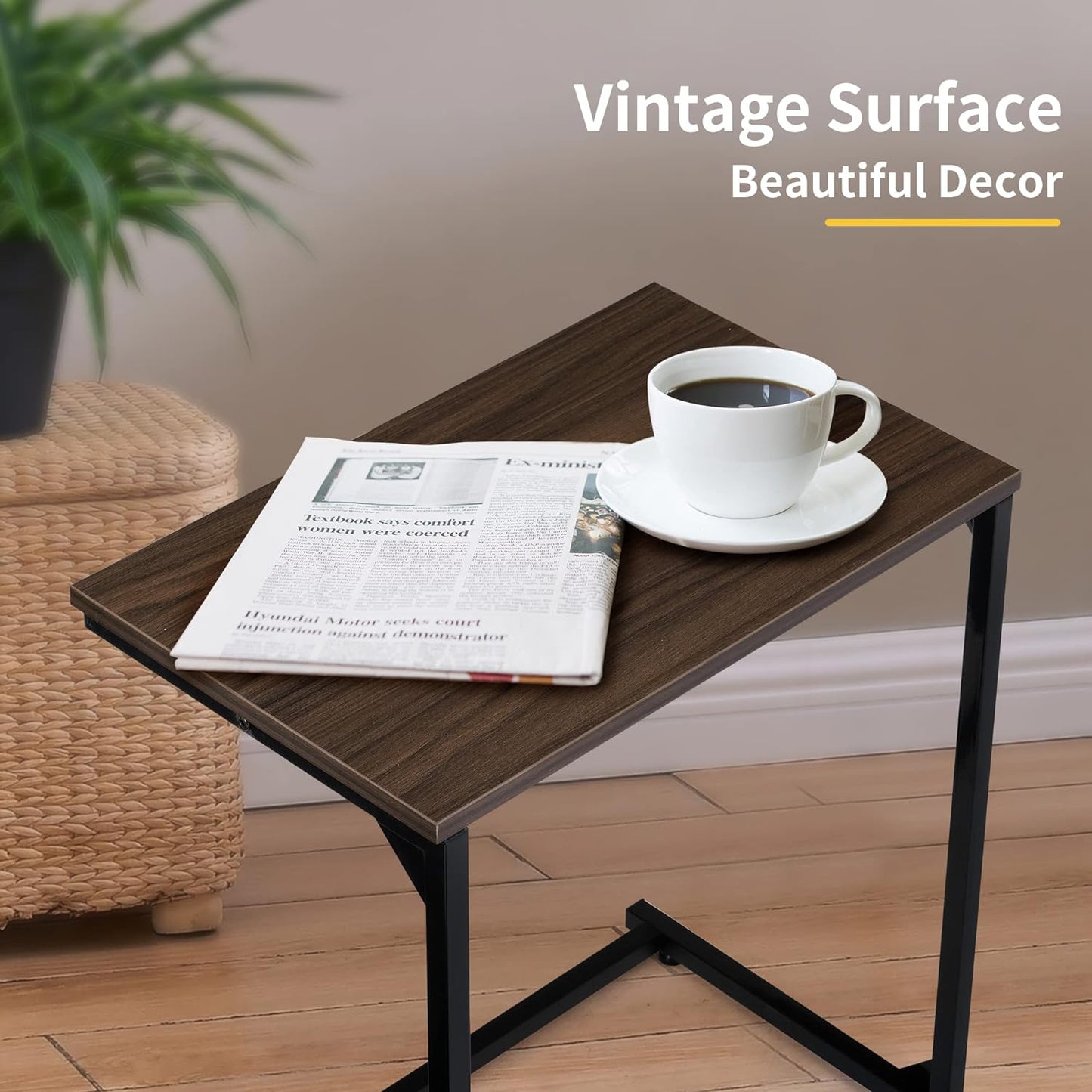 Space Saving Curved End Table