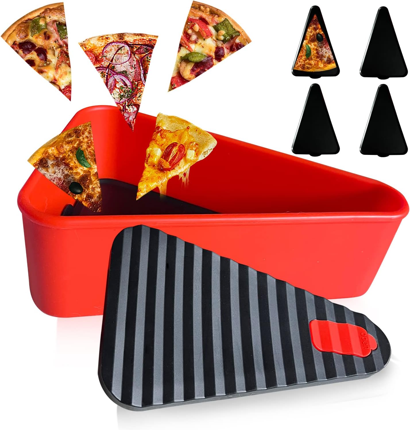 Stackable Pizza Keeper Box with 2 Compartments