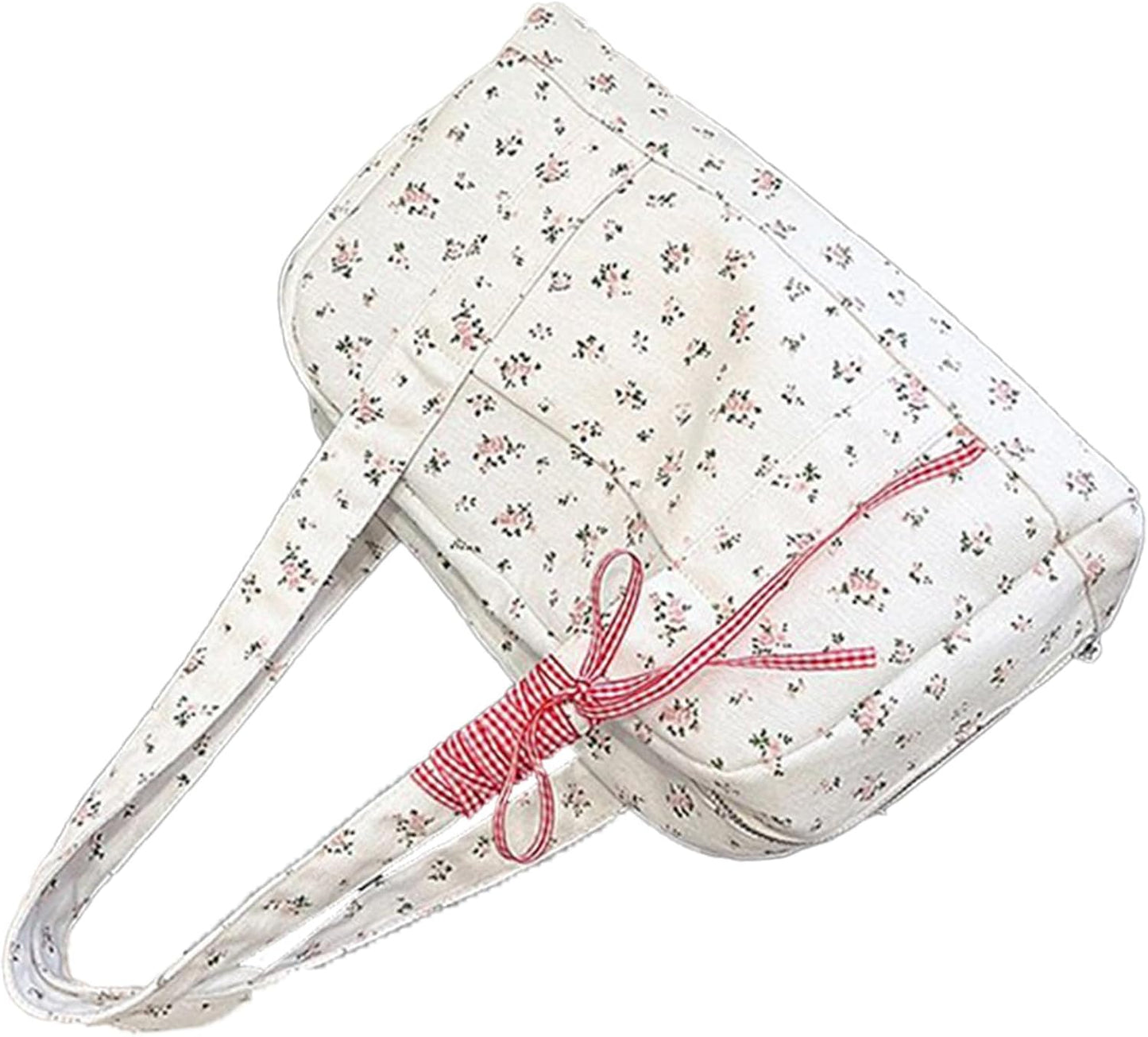 Big Cotton Travel Bag with Ribbon Detail - Pexav