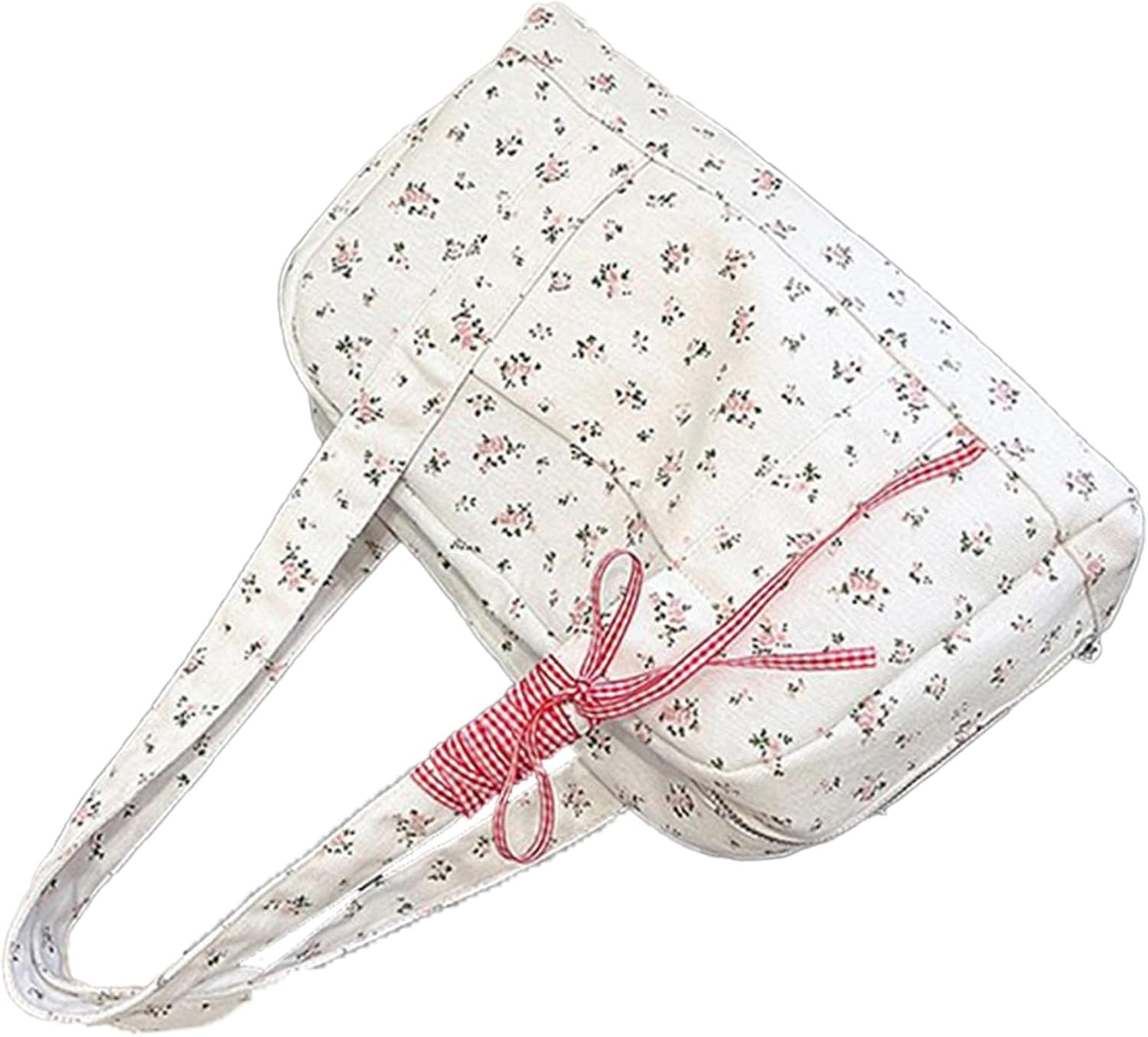 Big Cotton Travel Bag with Ribbon Detail - Pexav