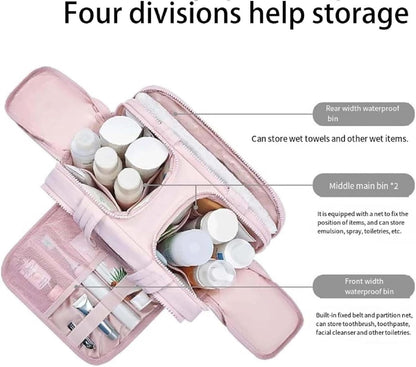 Spacious Water Resistant Travel Makeup Bag