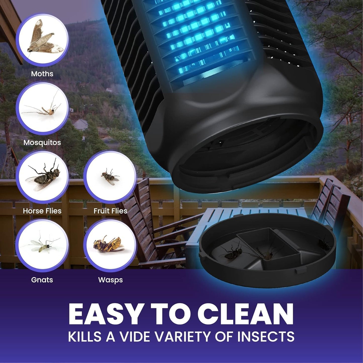 Powerful UV Electric Insect Killer Lamp