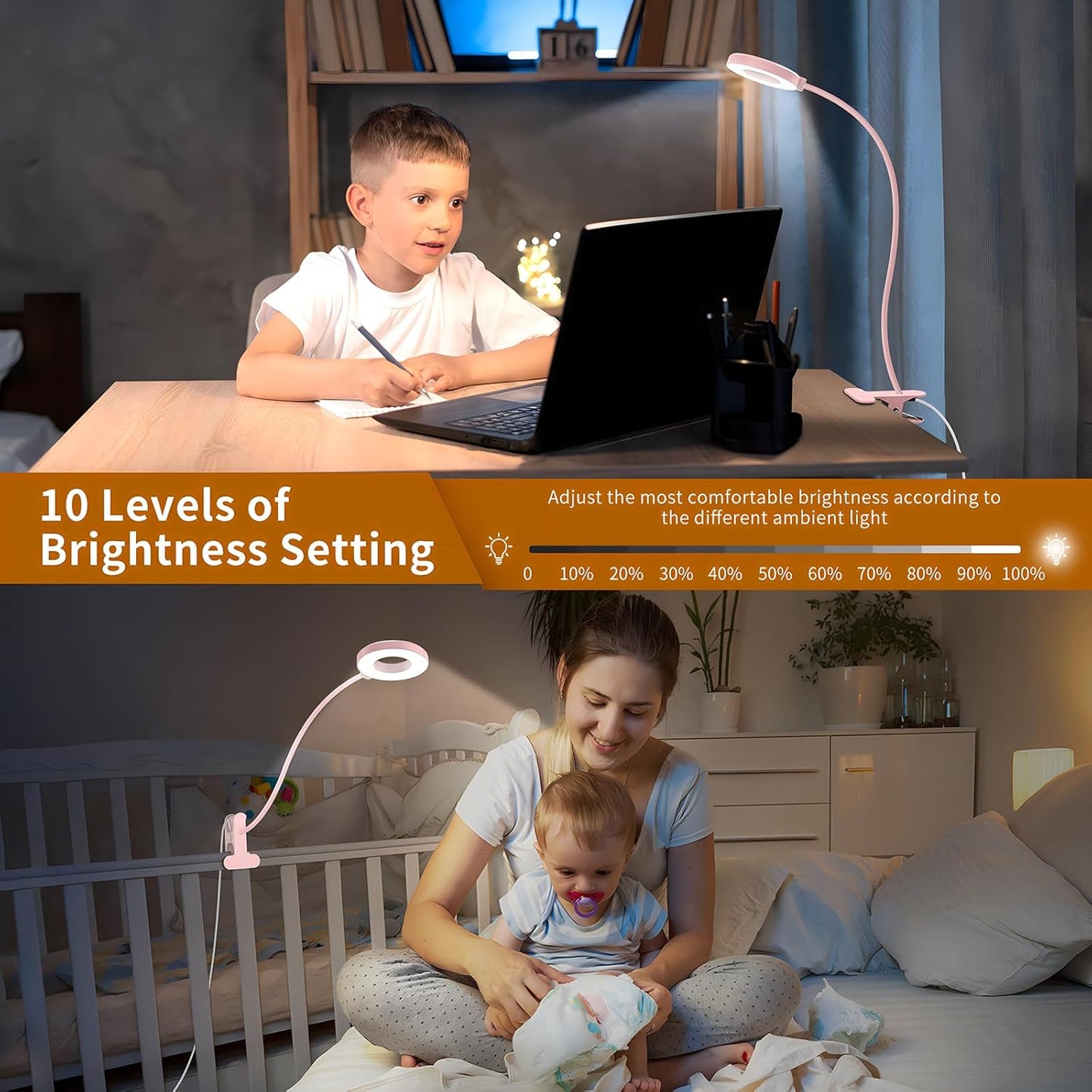 Bright Adjustable LED Office Lamp with Flexible Arm