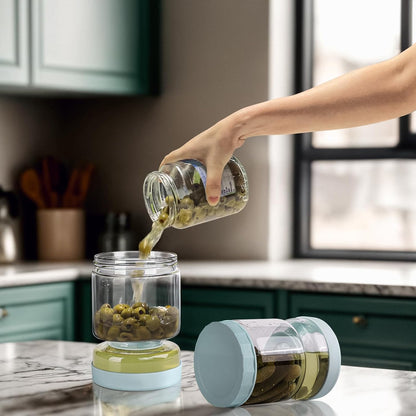Clear Food Storage Pickle Keeper Jar