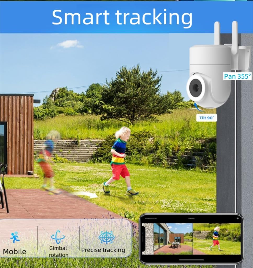 Wireless Home Security Camera 2K Wide Angle Night View