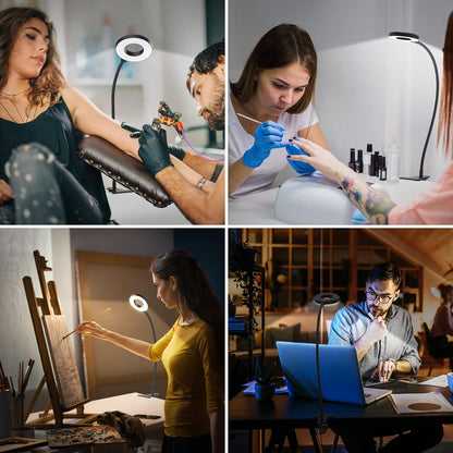 Bright Adjustable LED Office Lamp with Flexible Arm