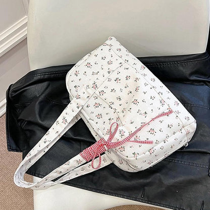 Big Cotton Travel Bag with Ribbon Detail