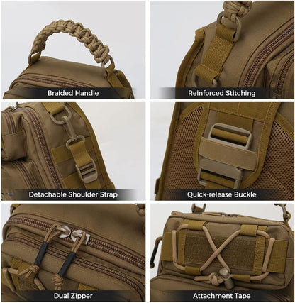 Waterproof Fishing Tackle Bag with Multiple Pockets