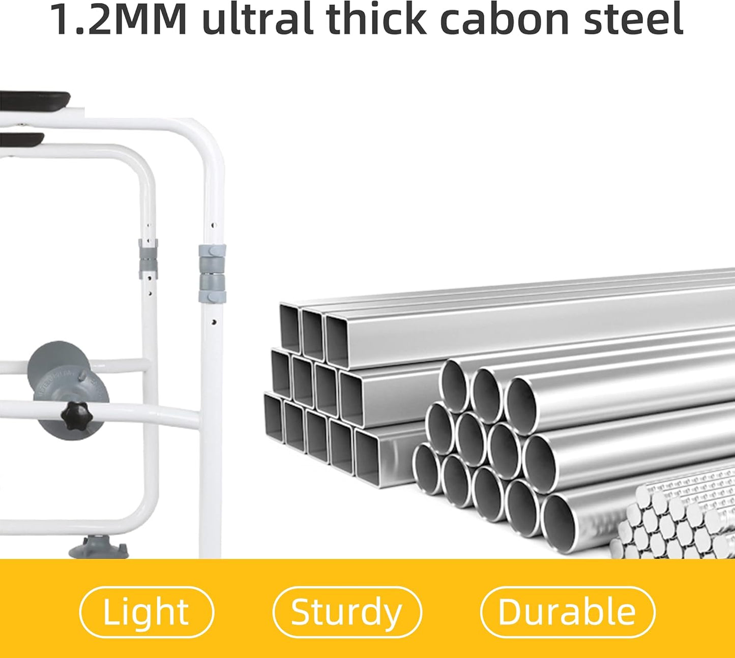 Secure Bathroom Toilet Support Rails System