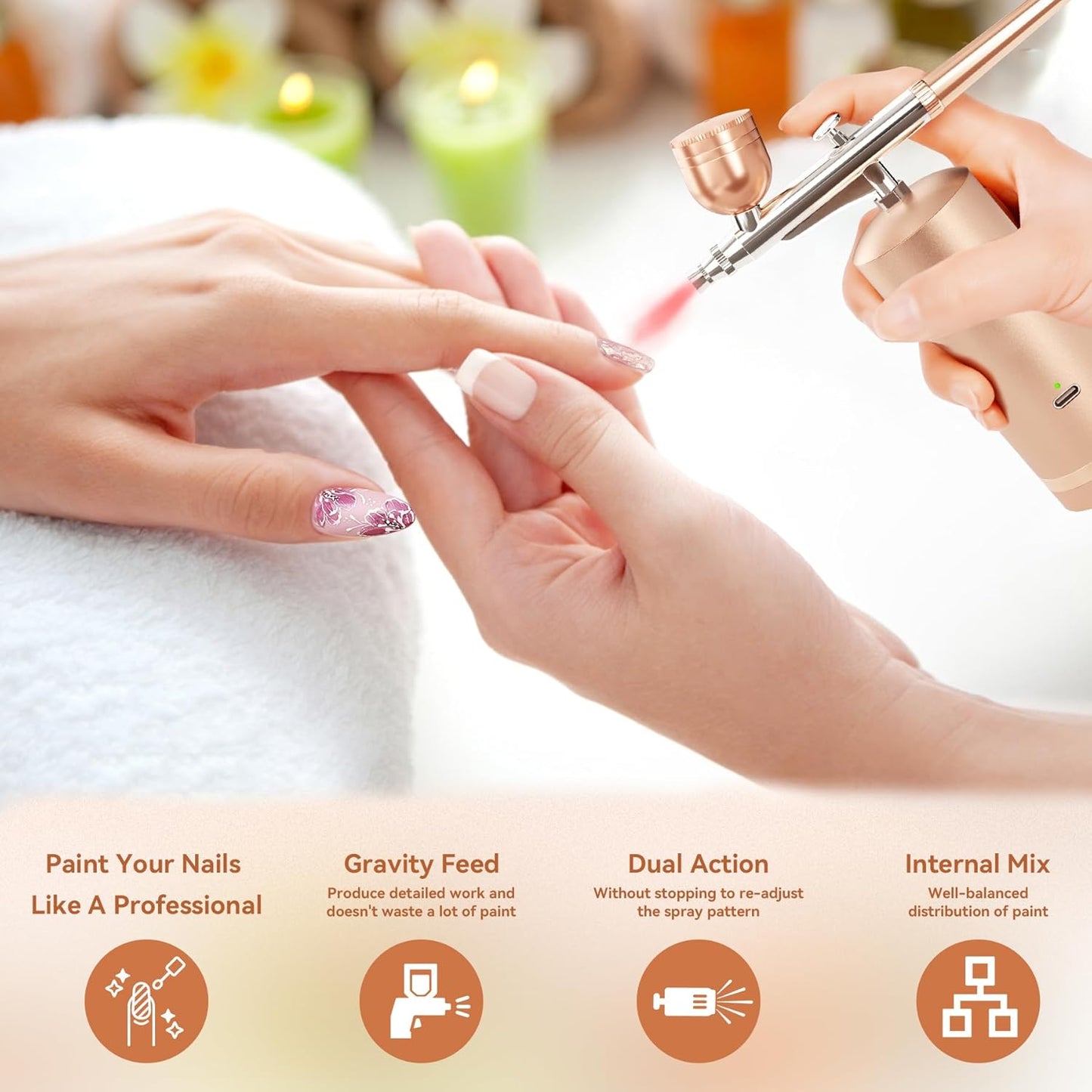 Wireless Makeup Airbrush Set