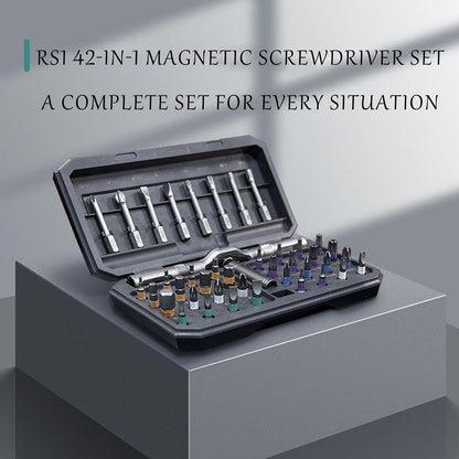 Compact 42-Piece Screwdriver Kit with Magnetic Handle