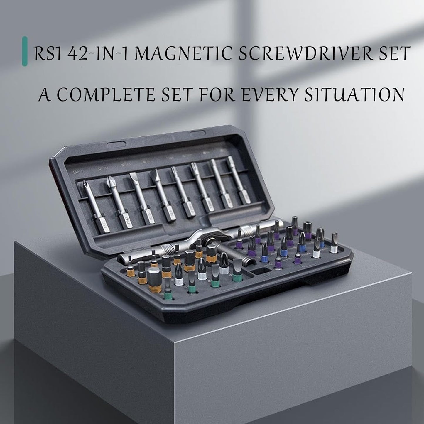 Compact 42-Piece Screwdriver Kit with Magnetic Handle
