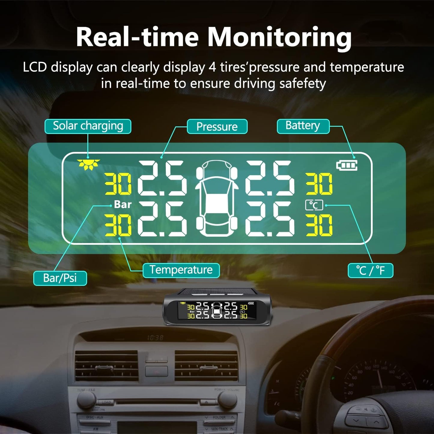 Accurate Car Tire Pressure Alert System