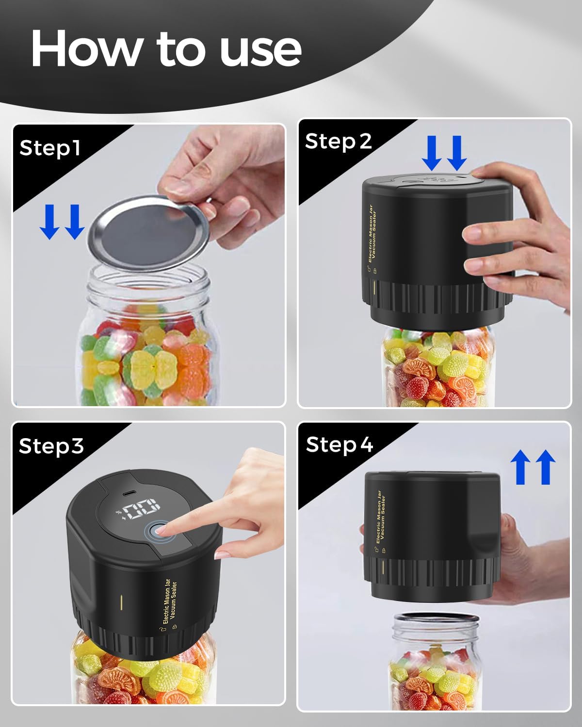 Compact Food Storage Vacuum Sealer Kit