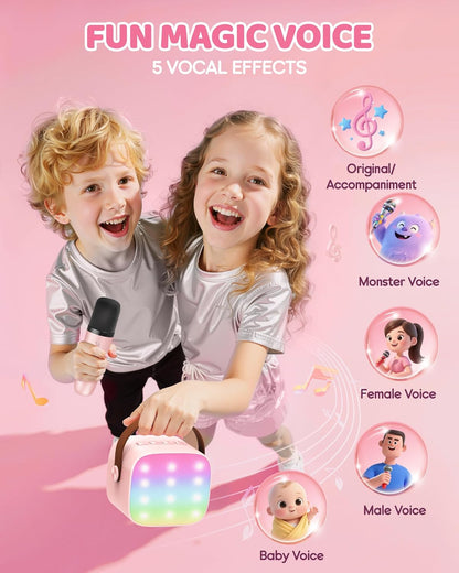 Compact Bluetooth Karaoke System with Microphones