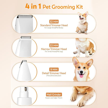 Portable Pet Grooming Kit with Nail Trimmer