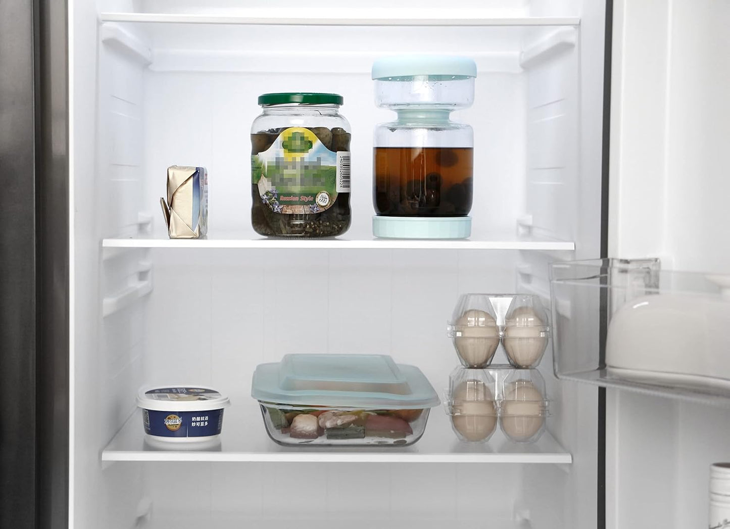 Clear Food Storage Pickle Keeper Jar