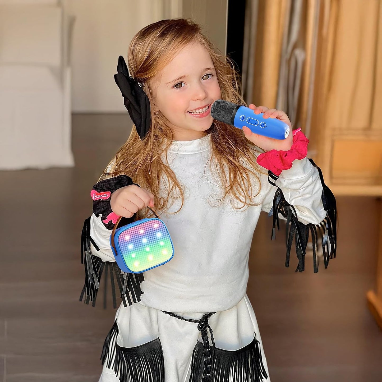 Compact Bluetooth Karaoke System with Microphones
