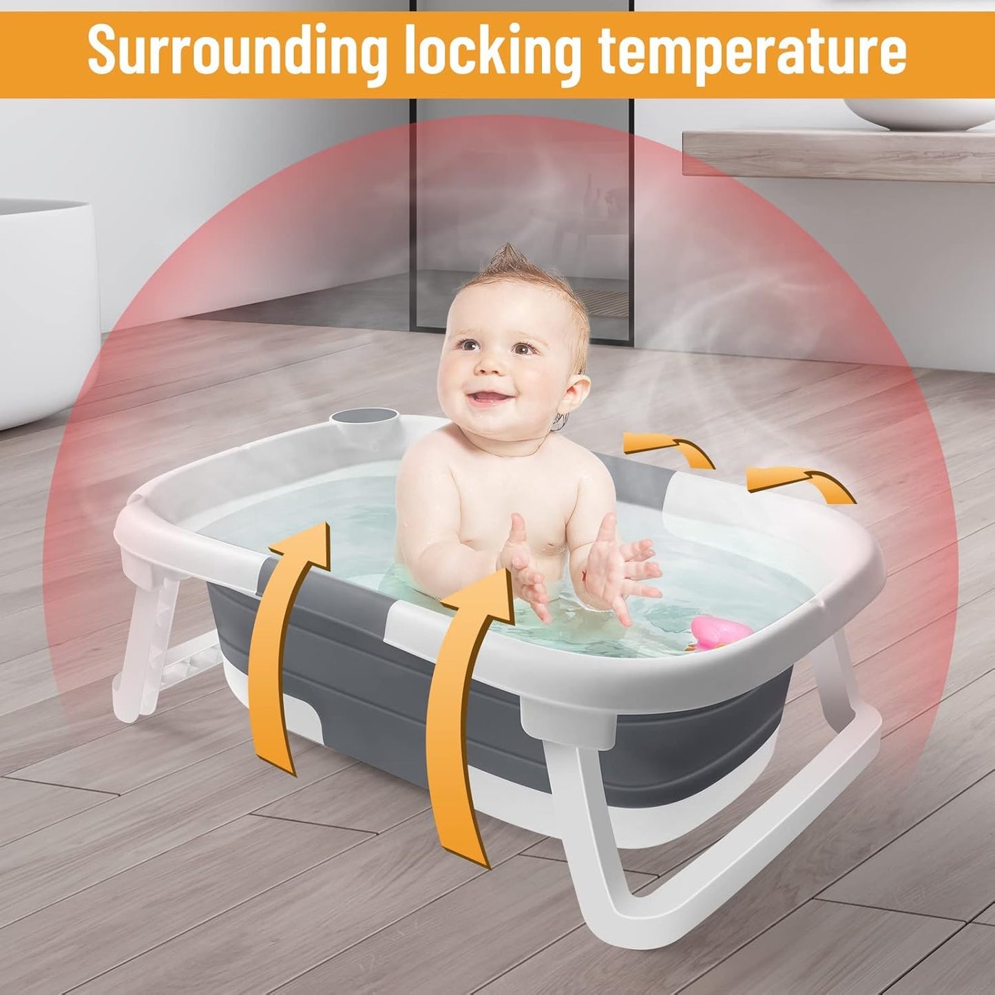 Portable Baby Bath Tub with Mesh Net
