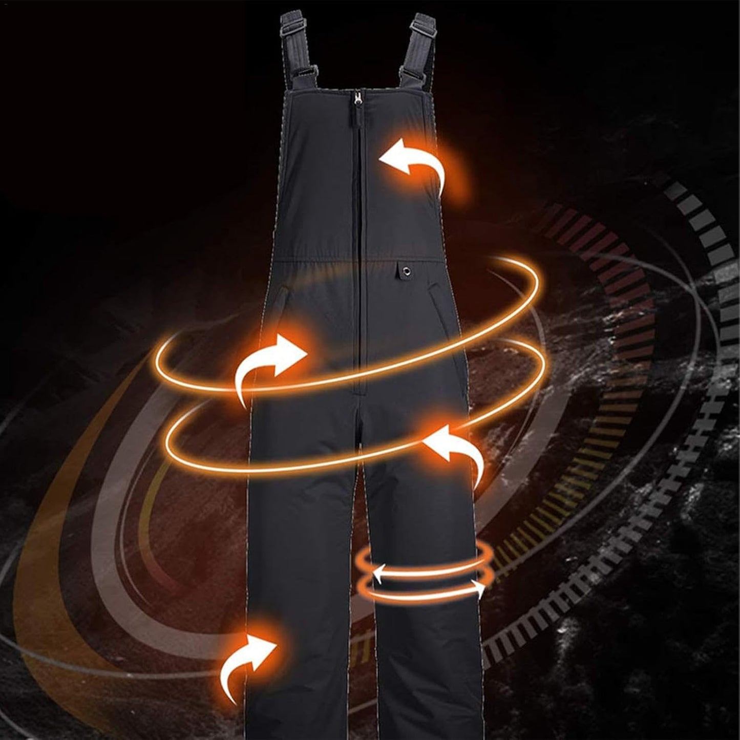 Warm Waterproof Snow Pants Bibs