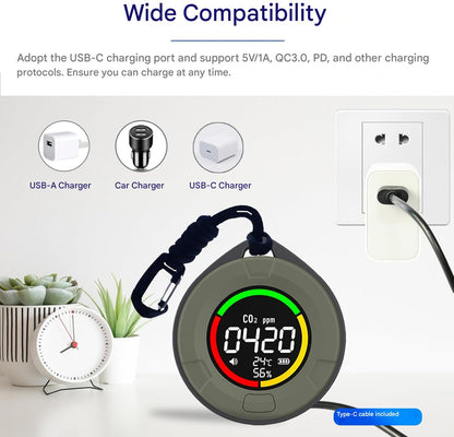Compact Home CO2 Alarm Monitor