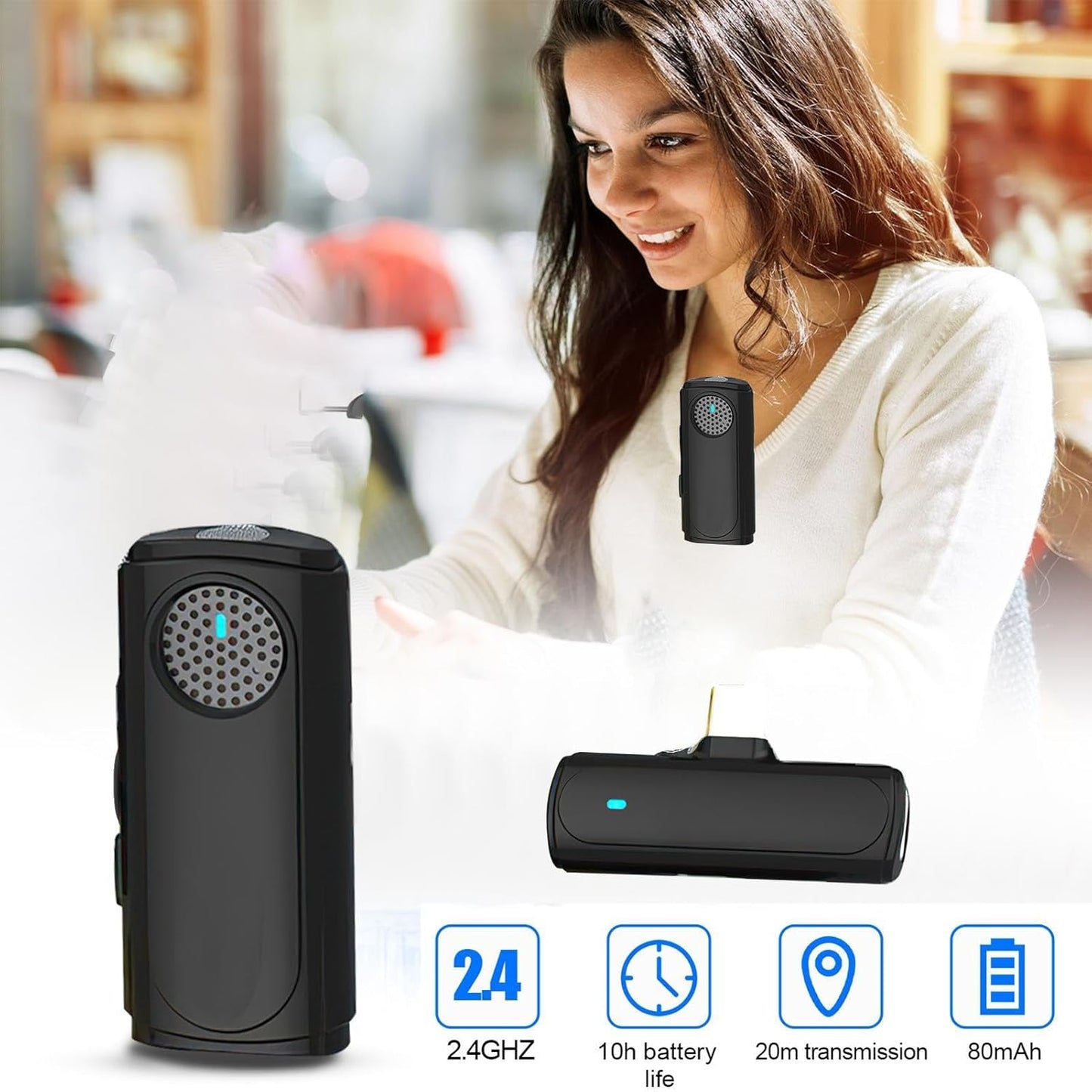 Compact Clip On Wireless Microphone