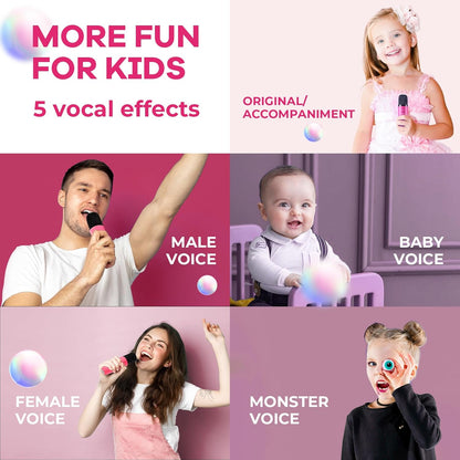 Compact Bluetooth Karaoke System with Microphones
