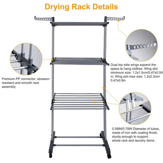 Collapsible Large Capacity Laundry Drying Rack