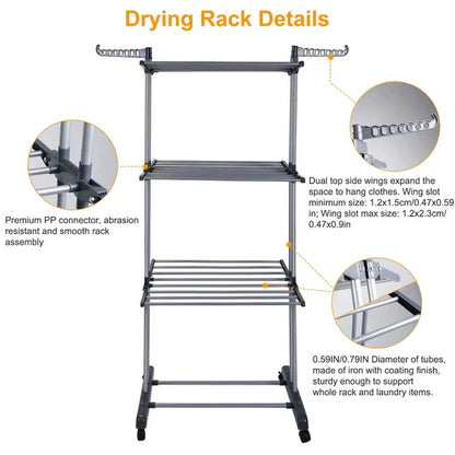 Collapsible Large Capacity Laundry Drying Rack