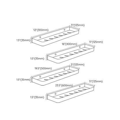 Sleek Black Metal Bath Shelf