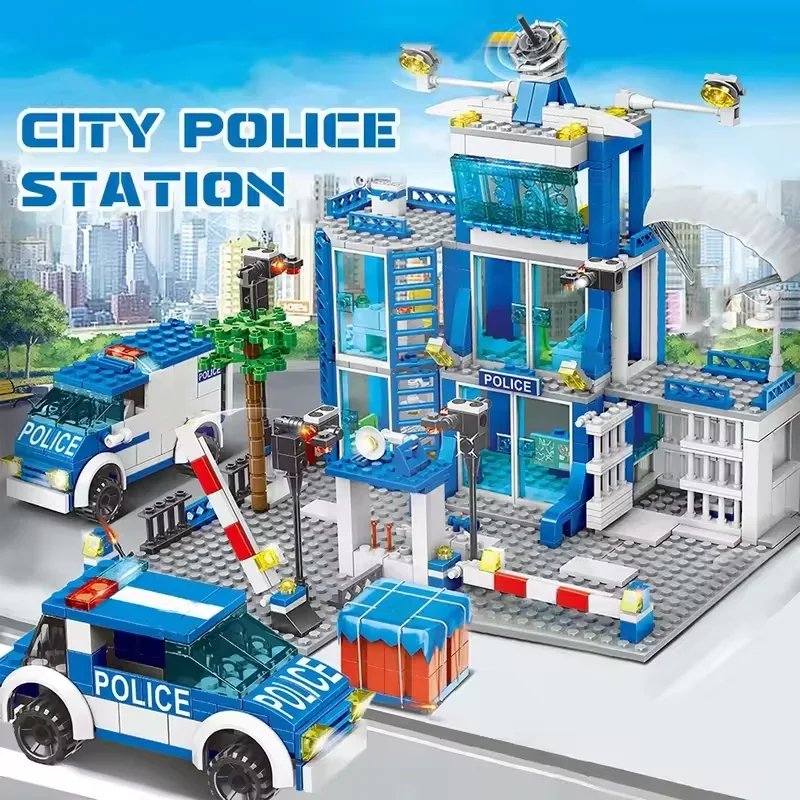 Big Police Building Blocks Toy Set for Kids Ages 6+ - Pexav