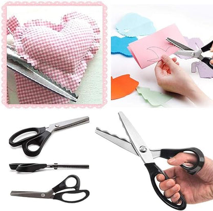 Sharp Zigzag Scissors for Fabric Cutting