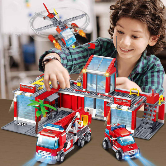 Ultimate City Fire Rescue Building Playset for Kids - Pexav