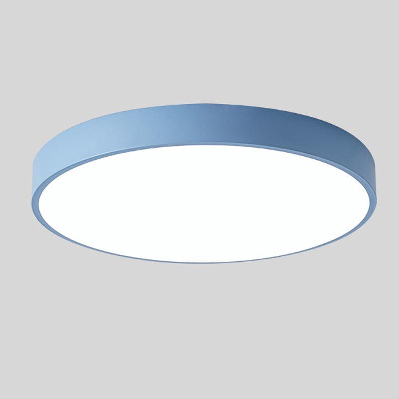 Simple White LED Ceiling Fixture Flush Mount Light
