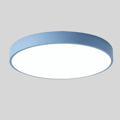 Simple White LED Ceiling Fixture Flush Mount Light