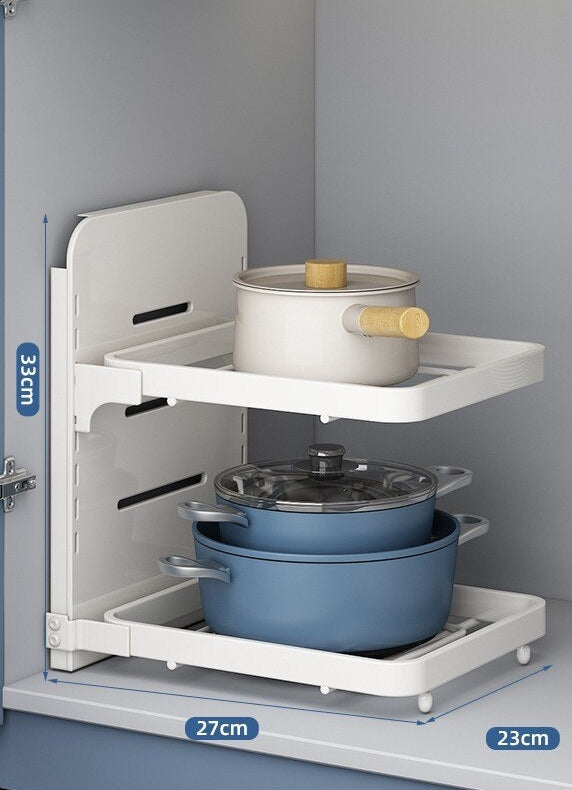 Space Saving Tiered Kitchen Shelf Organizer