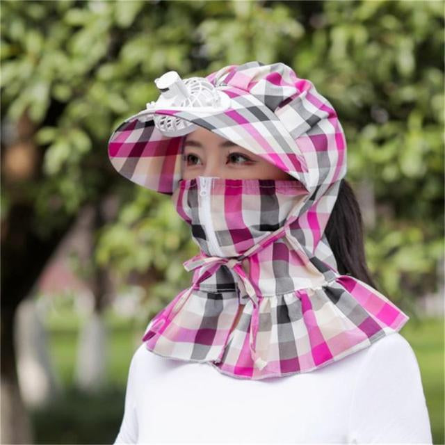 Sun Protection Cooling Summer Beach Hat with Fan