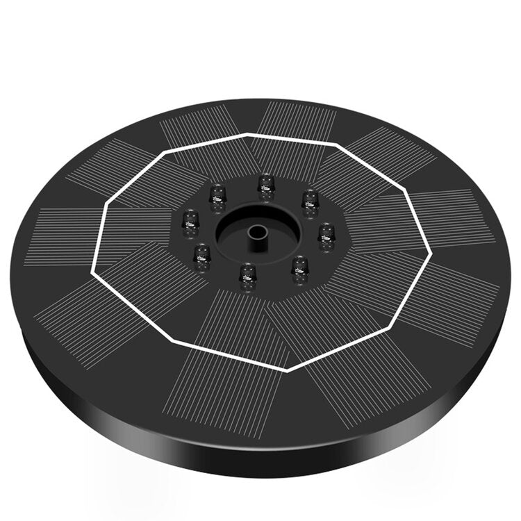 Solar Powered Fountain Pump with LED Lights and 6 Styles