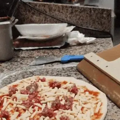 Wooden Pizza Peel with Smooth Slide Mechanism