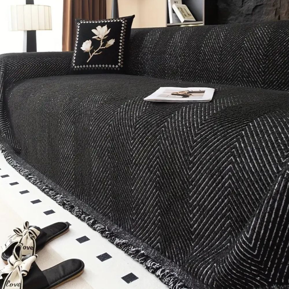 Stylish Herringbone Sofa Protector Waterproof Furniture Cover