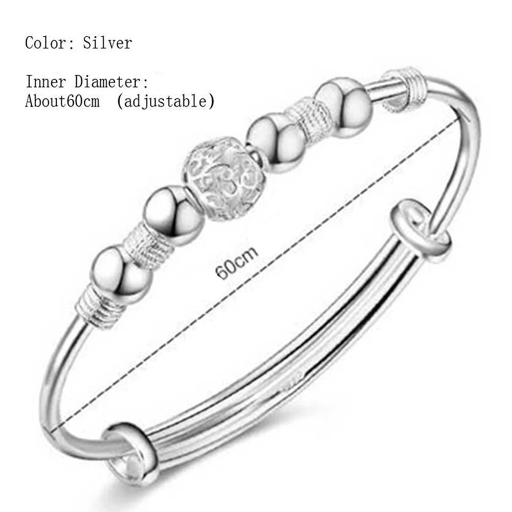 Shiny Sterling Silver Good Luck Charm Bracelet